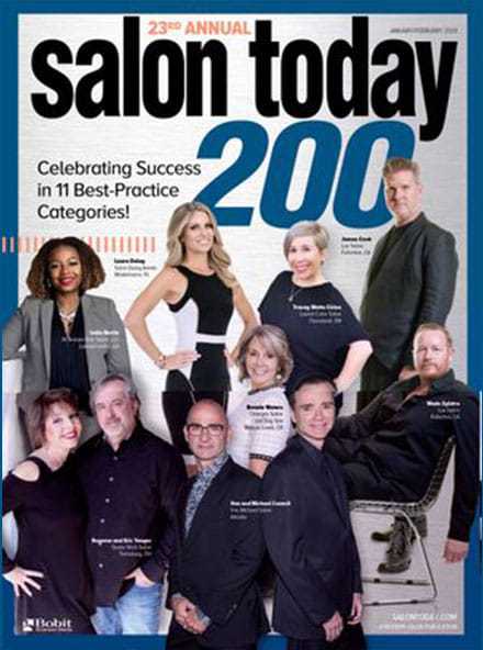 Cover of Salon Today magazine featuring top salon professionals, titled "23rd Annual Salon Today 200.